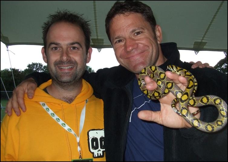 Steve Backshall meets Mei-Ling the Mandarin Rat Snake